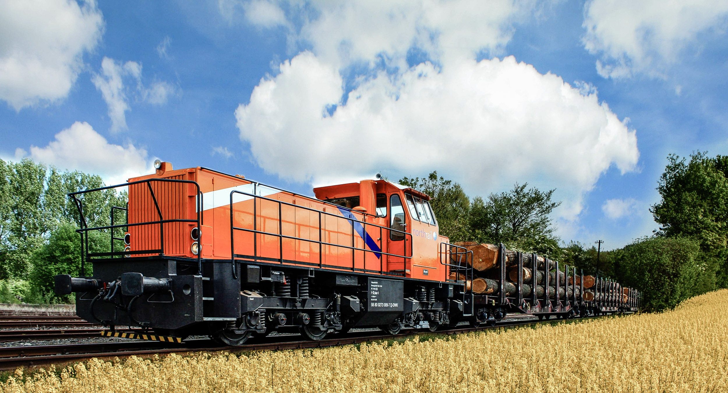 Northrail locomotive with goods wagons